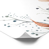 Boho Herfst Wildflower Baby shower Welkomstteken Poster (Hoek)