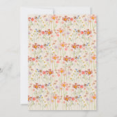 Boho Herfst Wildflower Beige Terracotta bruiloft Kaart (Achterkant)