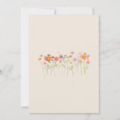 Boho Herfst Wildflower Bloemen Beige Terracotta Kaart (Achterkant)