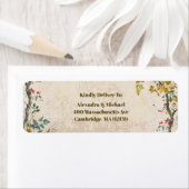 Boho herfst Wildflower Botanische bruiloft Etiket (Insitu)