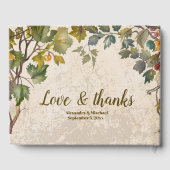 Boho herfst Wildflower Botanische bruiloft Gastenboek (Achterkant)