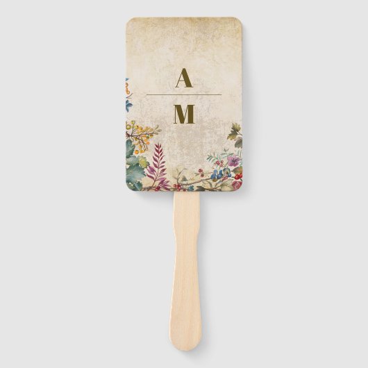 Boho herfst Wildflower Botanische bruiloft Handwaaier (Voorkant)