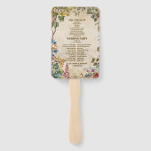 Boho herfst Wildflower Botanische bruiloft Handwaaier (Achterkant)