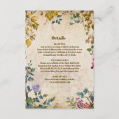 Boho herfst Wildflower Botanische bruiloft Informatiekaartje (Voorkant)