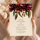 Boho herfst Wildflower Botanische bruiloft Kaart