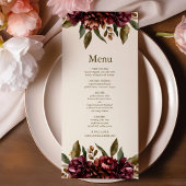 Boho herfst Wildflower Botanische bruiloft Menu