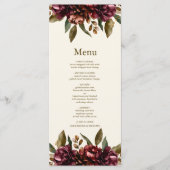 Boho herfst Wildflower Botanische bruiloft Menu (Voorkant)