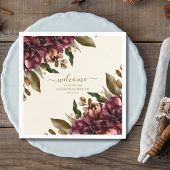Boho herfst Wildflower Botanische bruiloft Servet