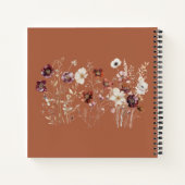 Boho herfst Wildflower bruiloft gastenboek Notitieboek (Achterkant)