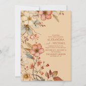 Boho herfst Wildflower bruiloft Kaart (Voorkant)