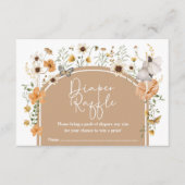 Boho Herfst Wildflower Fairy Luier Raffle Informatiekaartje (Voorkant)