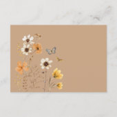 Boho Herfst Wildflower Fairy Luier Raffle Informatiekaartje (Achterkant)