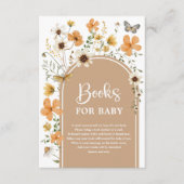 Boho Herfst Wildflower Meadow Boeken voor Baby Informatiekaartje (Voorkant)