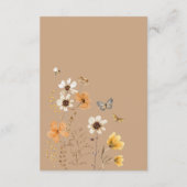 Boho Herfst Wildflower Meadow Boeken voor Baby Informatiekaartje (Achterkant)