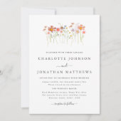 Boho Herfst Wildflower Meadow Wedding Kaart (Voorkant)