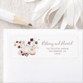 Boho Herfst Wildflower Pompoen bruiloft Etiket (Insitu)