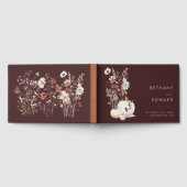 Boho Herfst Wildflower Pompoen bruiloft Gastenboek (Volledig)