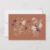 Boho Herfst Wildflower Pompoen bruiloft Save The Date (Achterkant)