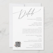 Boho herfst Wildflower QR-code Alles in één bruilo Kaart (Achterkant)