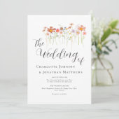 Boho Herfst Wildflower QR-code Kaart (Staand voorkant)