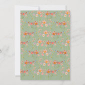 Boho Herfst Wildflower Sage Green Wedding Kaart (Achterkant)