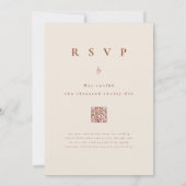 Boho Herfst Wildflower Terracotta Beige bruiloft Kaart (Achterkant)