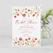 Boho Herfst Wildflower Vrijgezellenfeest Kaart (Staand voorkant)