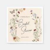 Boho Herfst Wildflower Vrijgezellenfeest Servet (Voorkant)