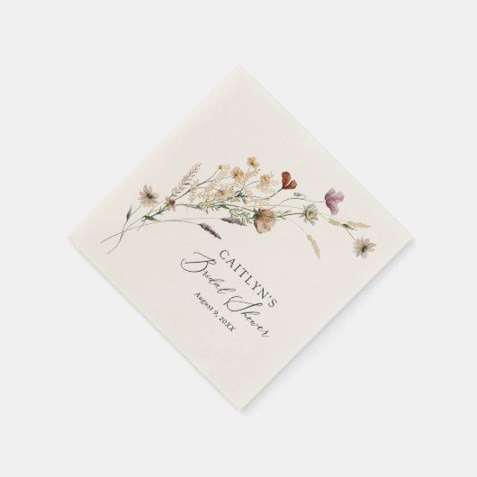 Boho Herfst Wildflower Vrijgezellenfeest Servet (Hoek)