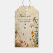 Boho Herfst Wildflower Wedding Cadeaulabel (Voorkant)