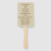 Boho Herfst Wildflower Wedding Handwaaier (Achterkant)