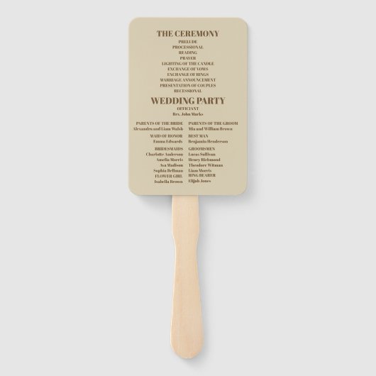 Boho Herfst Wildflower Wedding Handwaaier (Achterkant)