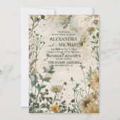 Boho Herfst Wildflower Wedding Kaart (Voorkant)