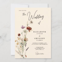 Boho Herfst Wildflower Wedding