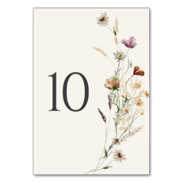 Boho Herfst Wildflower Wedding Kaart