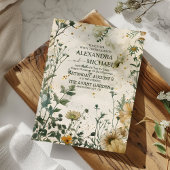 Boho Herfst Wildflower Wedding Kaart