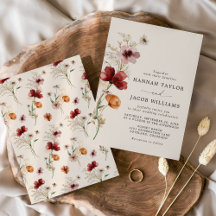 Boho Herfst Wildflower Wedding