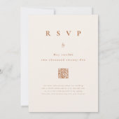 Boho Herfst Wildflower Wedding Kaart (Achterkant)