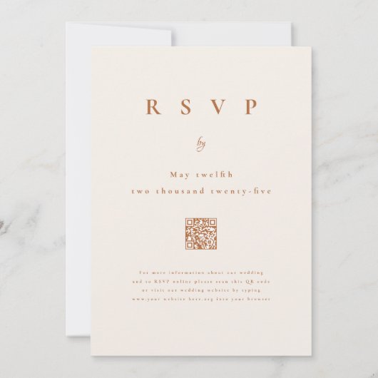 Boho Herfst Wildflower Wedding Kaart (Achterkant)