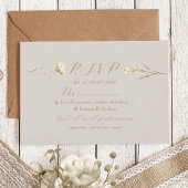 Boho Herfst Wildflower Wedding RSVP Kaart