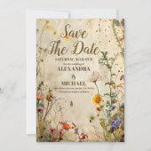 Boho Herfst Wildflower Wedding Save The Date (Voorkant)