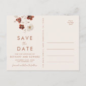 Boho Herfst Wildflower Wedding Save the Date Briefkaart (Achterkant)