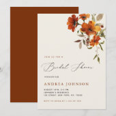 Boho Herfst Wildflowers Gezellige Herfst Vrijgezel Kaart (Voorkant / Achterkant)