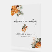 Boho herfst winter Bloemen Bruiloft Acryl teken Acryl Bord (Hoek)