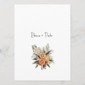 Boho Herfst Winter Menu kaartnamen op de achterkan (Achterkant)