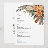 Boho Herfst Winter Menu kaartnamen op de achterkan (Voorkant / Achterkant)