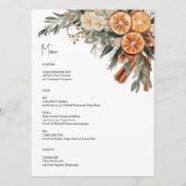 Boho Herfst Winter Menu kaartnamen op de achterkan (Voorkant)