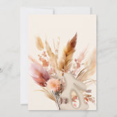 Boho Herfst Witte Pompoen Meisjes Eerste Verjaarda Kaart (Achterkant)