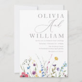 Boho Herfst Zomer Wildflower Wedding Kaart (Voorkant)