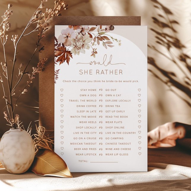 Boho herfst Zou ze liever vrijgezellenfeest spelen (Creator heeft geüpload)